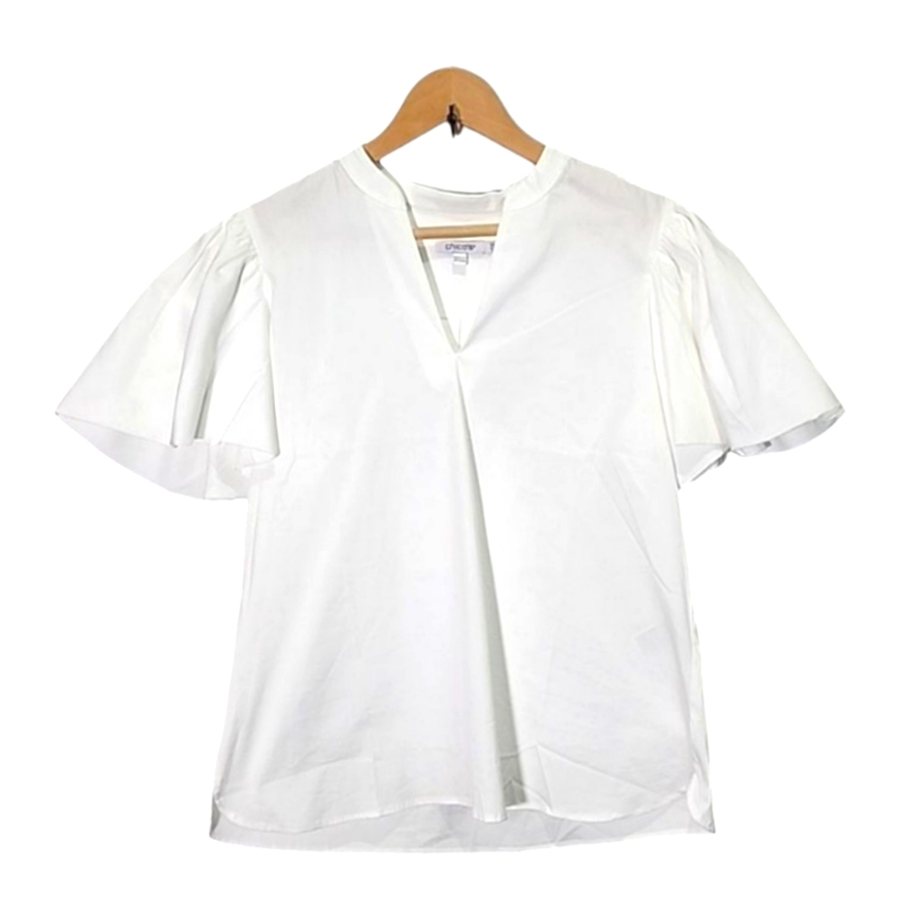 Chico's Cotton Blend Top Size 6